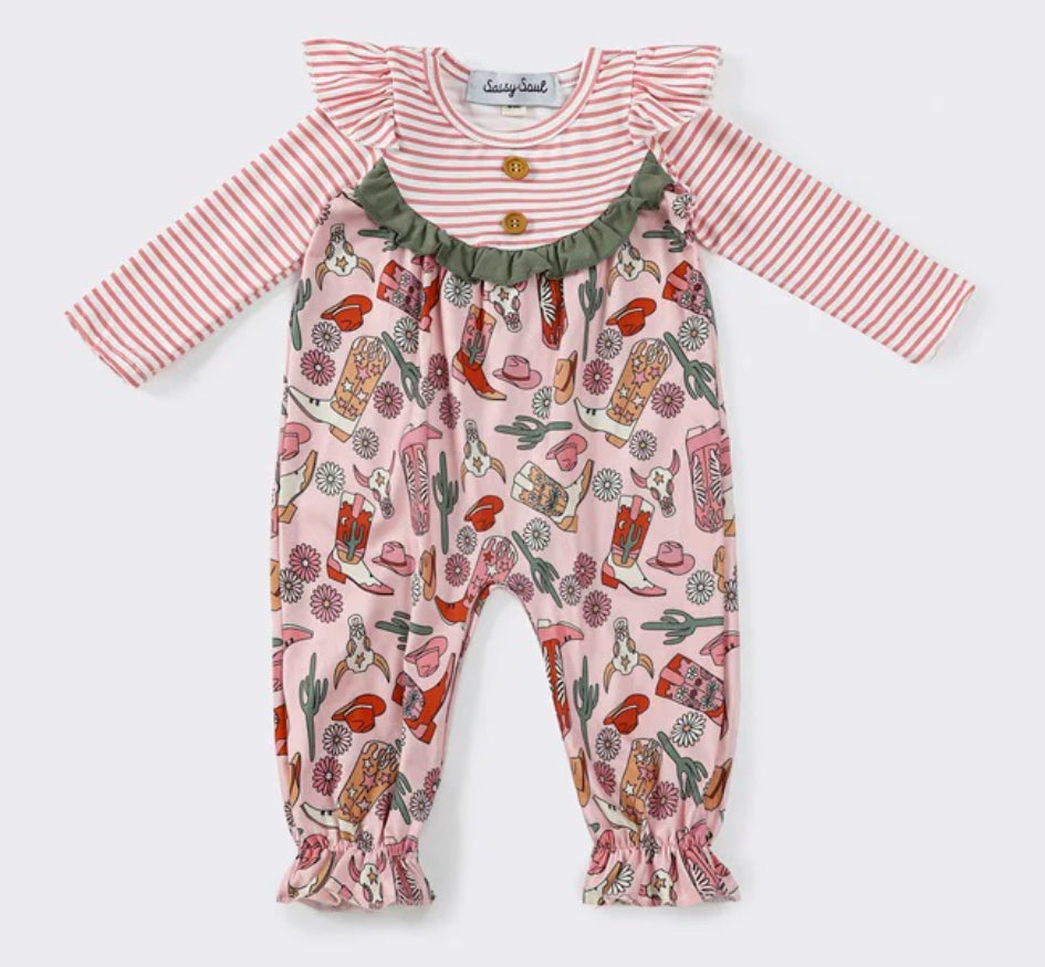 Girls stripe romper