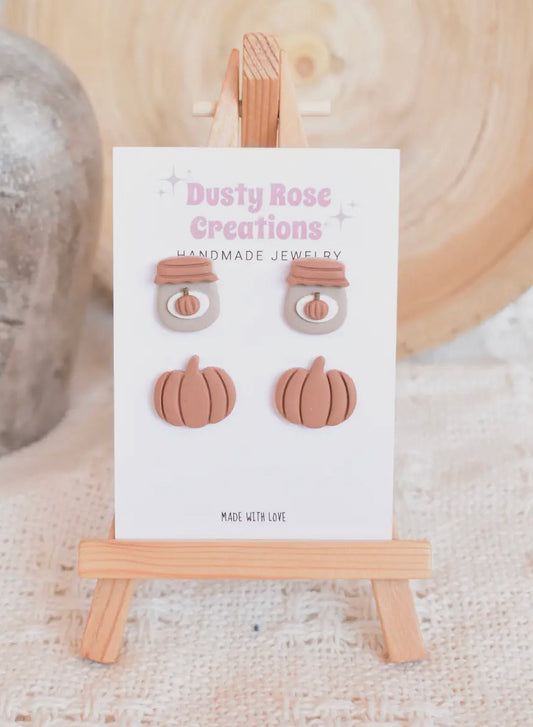 Pumpkin Coffee Studs