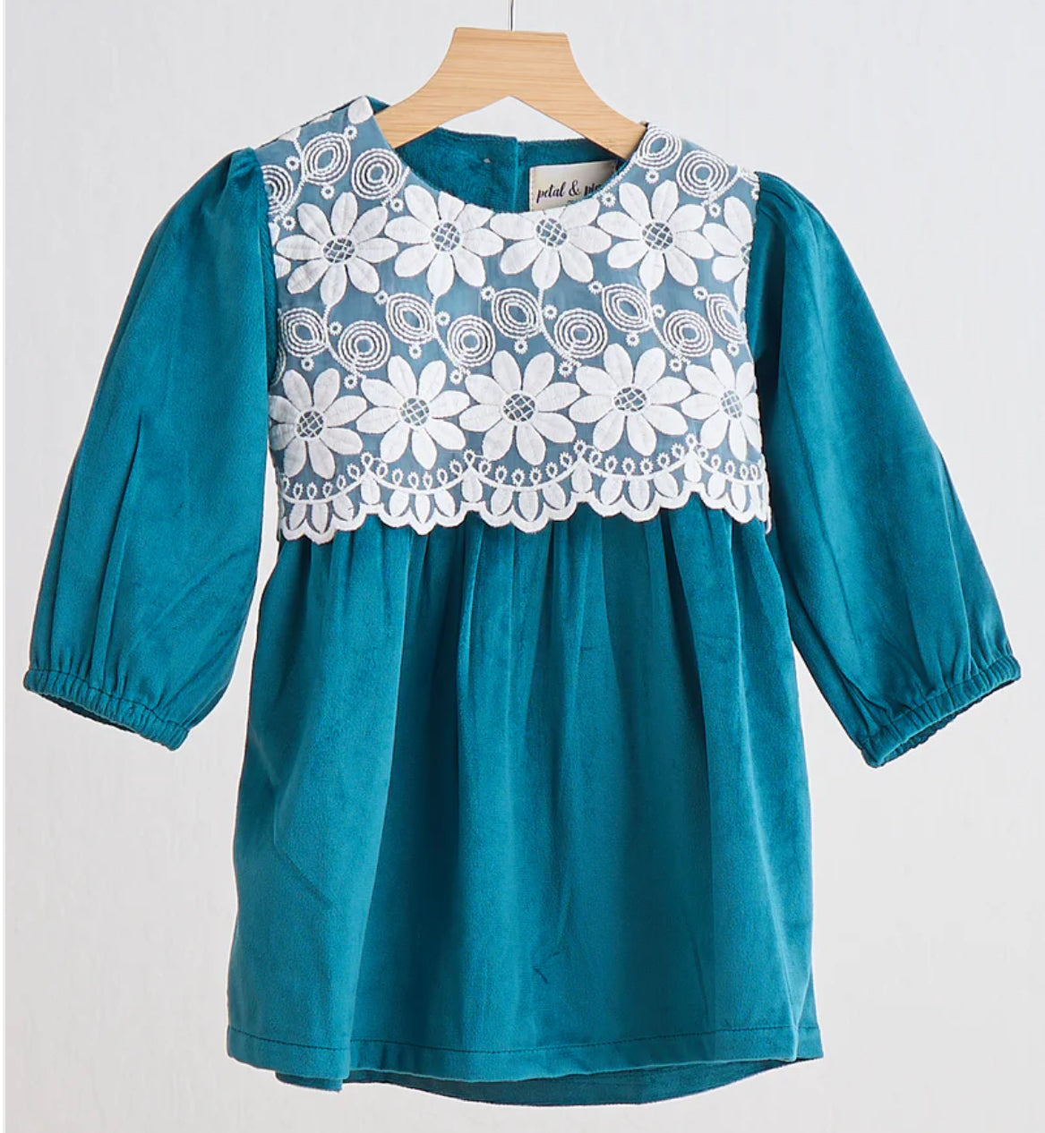 Teal Velvet dress