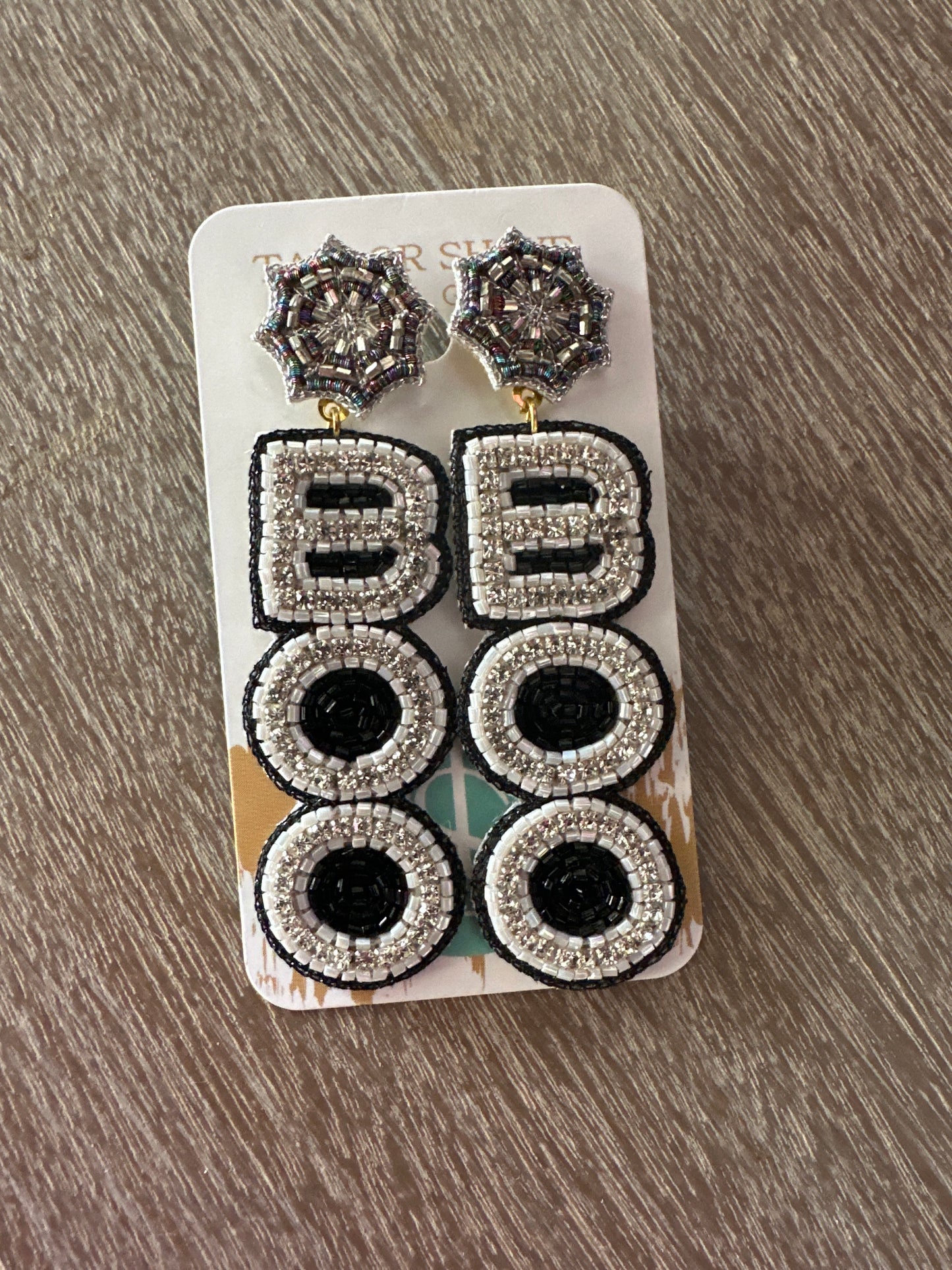 Silver BOO Earrings